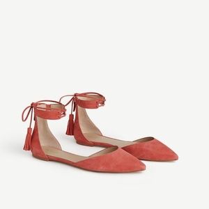 Ann Taylor Suede Tassel Flats